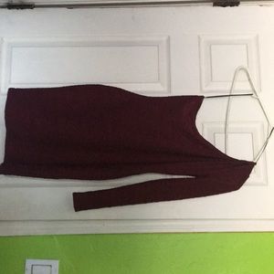 Guess maroon one sleeve dress
